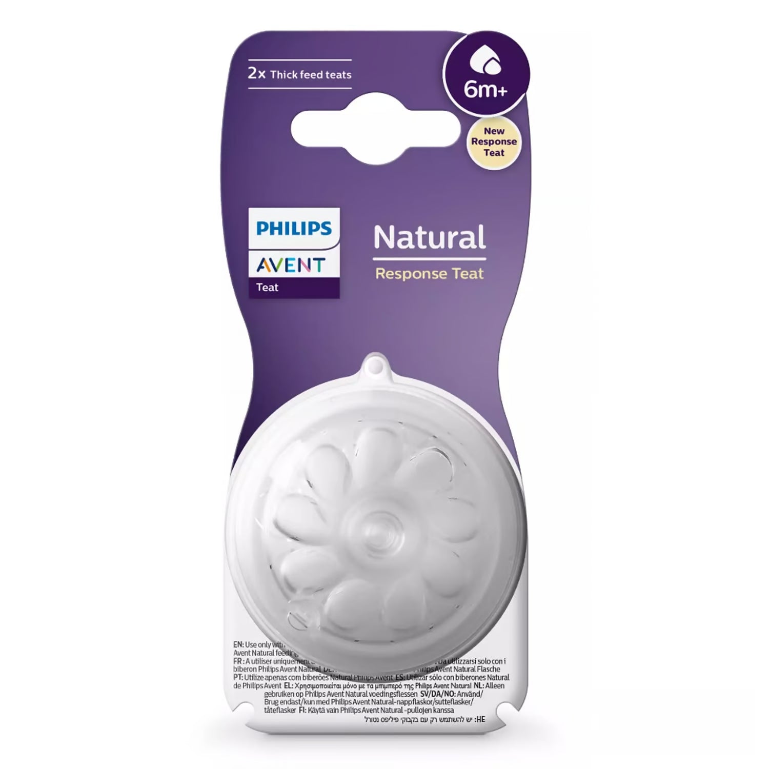 Chupo Repuesto Avent Natural Response 3.0 Flujo Espeso 6M+