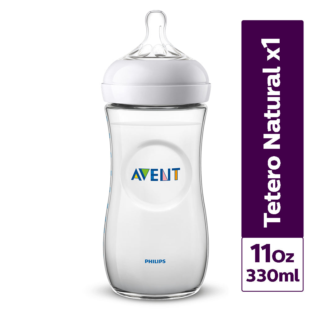 Set Teteros Natural  Avent + Cepillo 0 meses+ Traslúcidos
