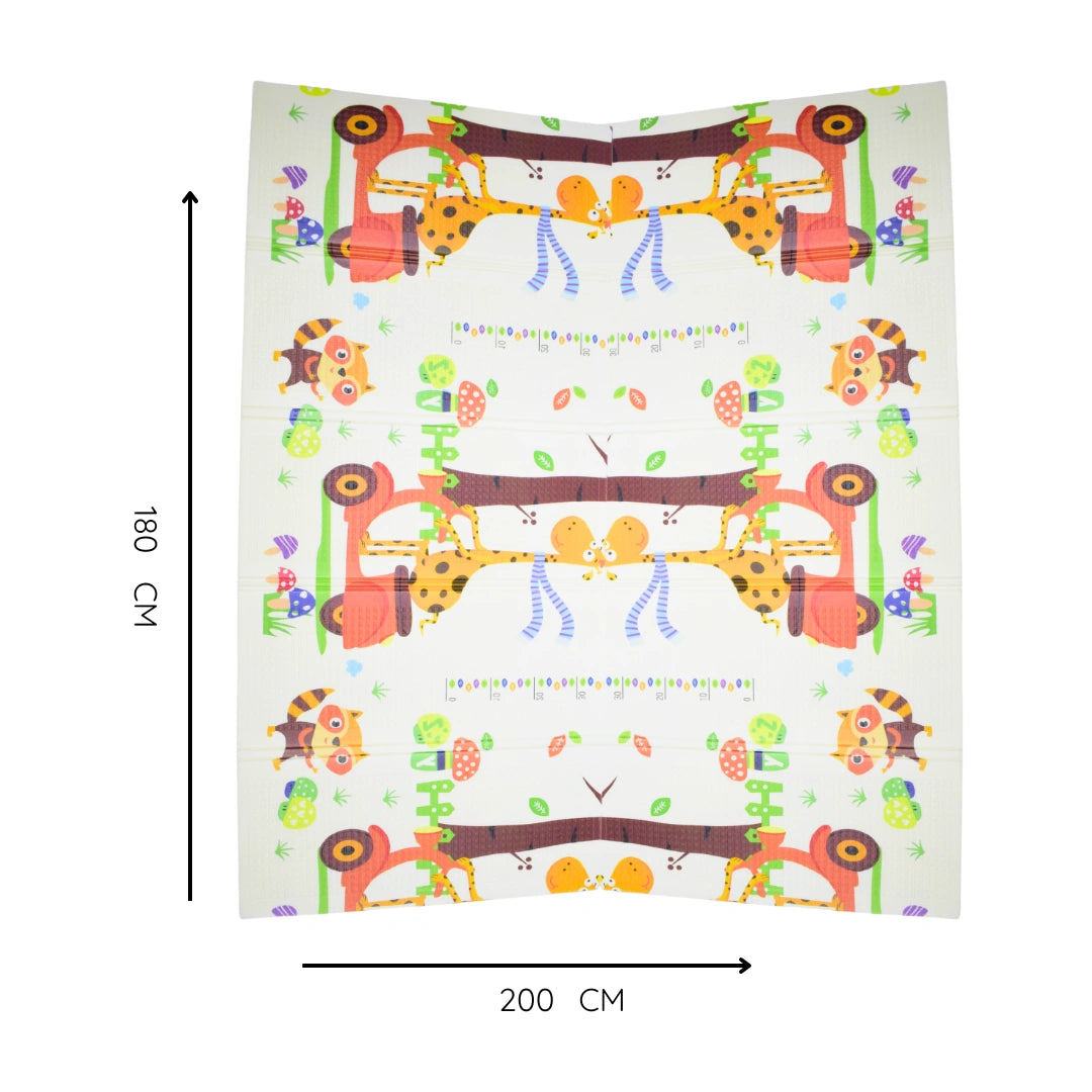 Tapete de Juego Plegable para Bebé – Diseño Jirafa (180 x 200 cm)