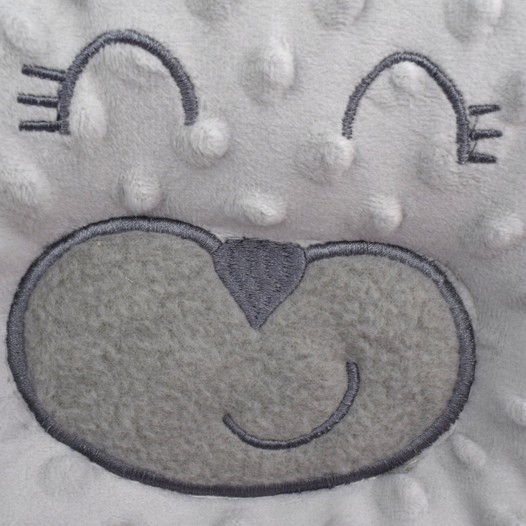 Almohada Estabilizadora Cabeza Bordado Oso Burbuja Gris