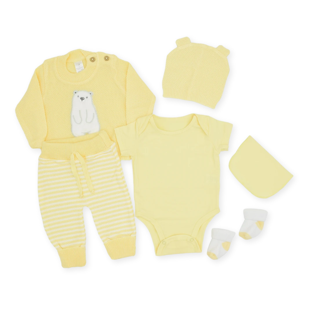 Set De Primer Día  Estampado Oso