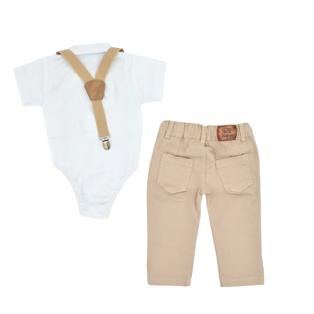 Traje  Pantalon Y Mameluco Con Tirantes